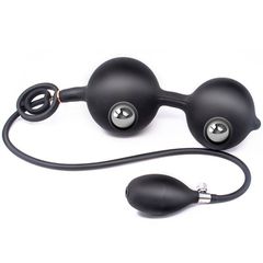 Silicone Rolling Balls Inflatable Anal Plug-thumb-2