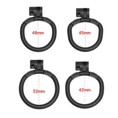 Flat Chastity Cock Cage Black-thumb-2