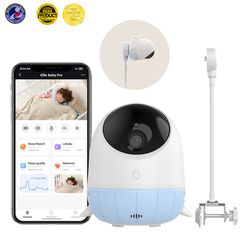 Ellie Baby Pro Ασύρματη WiFi Ενδοεπικοινωνία Μωρού με Κάμερα - Αμφίδρομη Επικοινωνία, AI Ανίχνευση Κλάματος & Νανουρίσματα