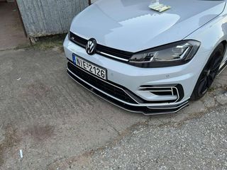 Μπροστινό splitter abs πλαστικό μαύρο γυαλιστερό golf 7.5 2016+ για r προφυλάκτήρα
