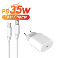 Φορτιστής Fast Charge USB-C 35W + Καλώδιο USB Type-C σε Lightning για iPhone 11/12/13/14 Series