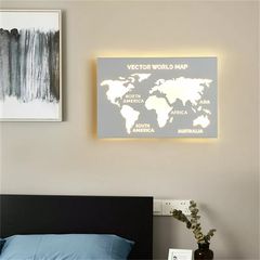 Φωτιστικό Απλίκα LED Τοίχου 13W 1040LM με 3 Χρώματα Παγκόσμιος Χάρτης AQ18-3C