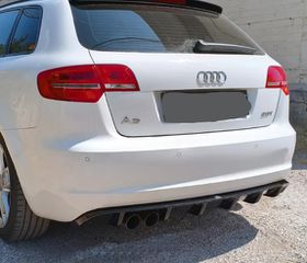 AUDI A3 8P SPORTBACK '08-'12 DIFFUSER ABS ΠΛΑΣΤΙΚΟ ΜΑΥΡΟ ΓΥΑΛΙΣΤΕΡΟ-thumb-2