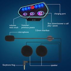 Bluetooth Ακουστικά για Κράνος Μοτοσυκλέτας A2DP με Voice Assistant + Μικρόφωνο BTΑ10-thumb-3