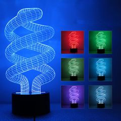 3D Διακοσμητικό Πολύχρωμο LED Φωτιστικό Αφής Tornado N00204