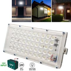Αδιάβροχος Προβολέας LED 50W 12V 6500K Αλουμινίου με Ακροδέκτες N22412