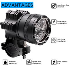 Σετ Προβολείς LED Αλουμινίου Μοτοσυκλέτας 36W 6500Κ με 3 Λειτουργίες Φωτισμού MDL5001-thumb-6