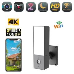 Φωτιστικό LED Τοίχου + Κάμερα WiFi IP 1080P HD 4Κ με Αισθητήρα Κίνησης NOD5