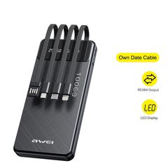 Power Bank 10000mAh με Οθόνη LED 3 σε 1 P131K