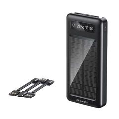Ηλιακό Power Bank 10000mAh με LCD Οθόνη και Διπλό Φακό LED P129K
