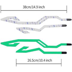Αδιάβροχα Διακοσμητικά Led Strip για Κράνος Μοτοσυκλέτας 4 Τεμαχίων TY18 Πράσινο-thumb-4