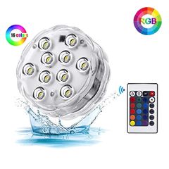 Αδιάβροχο Ασύρματο Φωτιστικό LED SMD RGB με Τηλεχειριστήριο