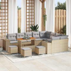 Σετ Καναπέ Κήπου 13 pcs Μπέζ και Ανοιχτό Γκρι 110 x 55 x 71 εκ 3364002