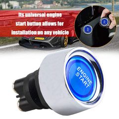 Μπουτόν Εκκίνησης Αυτοκινήτου Engine Start Stop με Φωτισμό LED Μπλε SPST