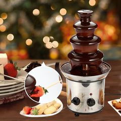 Συντριβάνι Fondue Σοκολάτας 4 Επιπέδων Ανοξείδωτη Chocolate Fondue Fountain