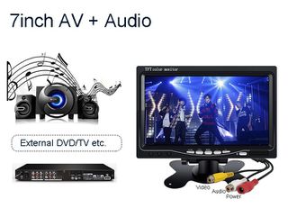 Έγχρωμο Φορητό Monitor 7" TFT LCD 12V /24V για Αυτοκίνητα, Φορτηγά, και Συστήματα Παρακολούθης CCTV