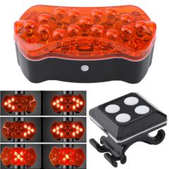 Οπίσθιο LED Φως Ασφαλείας Ποδηλάτου με Laser και 8 Led Ενδεικτικές Λυχνίες Επαναφορτιζόμενο KXK-03-thumb-1