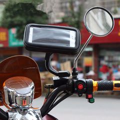 Αδιάβροχη Βάση - Θήκη Για Καθρέπτη Μοτοσυκλέτας για Κινητά, Smartphone, GPS έως 5.5 OEM-thumb-3
