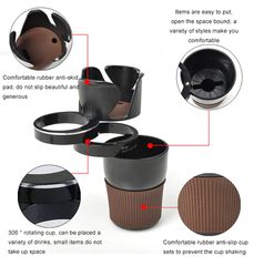 Auto Multi Function Cup Car Holder Organizer 5 in 1 OEM-thumb-1