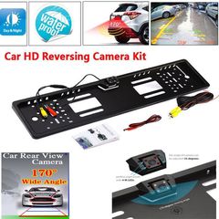 170° HD Waterproof Car Rear View Reversing Camera Backup Plate Night Vision Parking IR LED