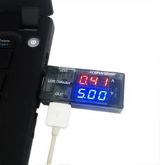 Mini USB Double Digital Charging Detector Tester Volt Meter-thumb-1