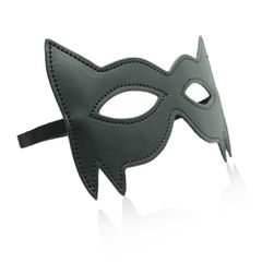 Bondage Open Eye Fox Mask Black-thumb-2