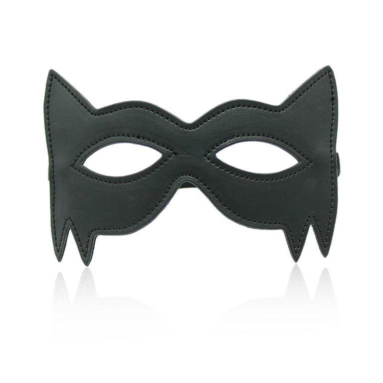 Bondage Open Eye Fox Mask Black