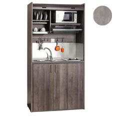 Πολυκουζίνα mini kitchen 105cm απόχρωση πατητή τσιμεντοκονία για ξενώνες, γραφεία & φοιτητικά studio