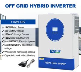 MPPT DUAL 48V 11KW WiFi Solar inverter Hybrid.