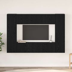 Σετ επίπλου τηλεόρασης 8 pcs Μαύρη Οξυά Επεξεργασμένο ξύλο 3393376