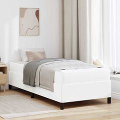 Σκελετός Κρεβατιού με στρώμα Λευκό 90 x 190 cm ύφασμα 3398975