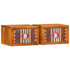 Κομοδίνο 2 τεμ. Καφέ 35 x 30 x 22 εκ. 4016518