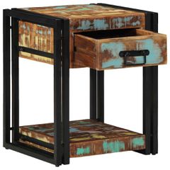 Κομοδίνο Πολύχρωμο 40 x 40 x 50 cm Στερεό Ανακτηθέν Ξύλο 4016702