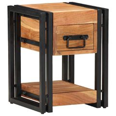 Κομοδίνο 2 pcs Καφέ 30 x 30 x 40 cm Μασίφ ξύλο ακακίας 4016711