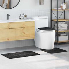 Σετ Μάτ Μπάνιου Αντιολισθητικό 3 pcs Σκούρο γκρι PP 4019864