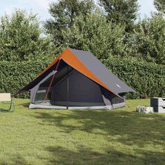 Οικογενειακή Σκηνή Γκρι και Πορτοκαλί 256 x 256 x 185 εκ 4100678