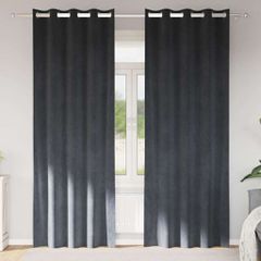 Κουρτίνες συσκότισης 2 pcs Ανοιχτό γκρι 140 x 260 cm Βελούδο 4107257