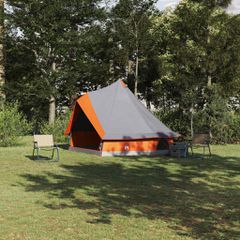 Σκηνή Τιπί Γκρι και Πορτοκαλί 400 x 346 x 250 εκ. ταφτάς 42000980