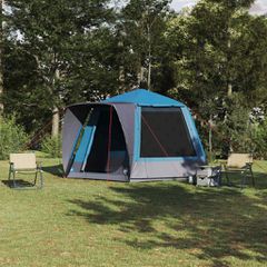 Σκηνή Camping Καταφύγιο Μπλε 420 x 420 x 227 εκ Πολυεστέρας 42001027