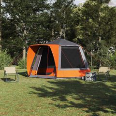 Σκηνή Camping Γκρι και πορτοκαλί 420 x 420 x 227 εκ Πολυεστέρας 42001028