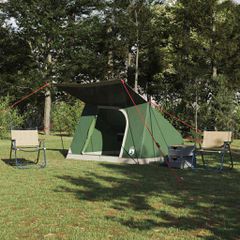 Σκηνή Camping με στέγη Πράσινο 282 x 225 x 154 εκ ταφτάς 42001157