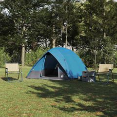 Σκηνή Camping 4 ατόμων Αδιάβροχο Μπλε ταφτάς 42001161
