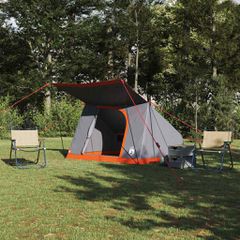 Σκηνή Camping Γκρι και Πορτοκαλί 223 x 163 x 130 εκ ταφτάς 42001192
