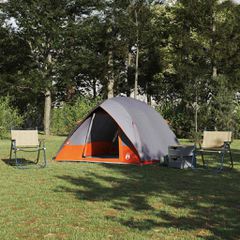 Σκηνή Camping 2 ατόμων Αδιάβροχο Γκρι και Πορτοκαλί ταφτάς 42001195