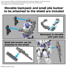 30MM - 1/144 Option parts set 19 (Multi Shield) - Model Kit-thumb-4