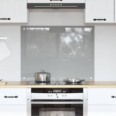 Πλάτη κουζίνας Ανοιχτό γκρι 80 x 60 cm σκληρυμένο γυαλί 42001231