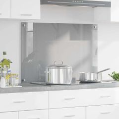 Πλάτη κουζίνας Ανοιχτό γκρι 90 x 60 cm σκληρυμένο γυαλί 42001234