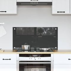 Πλάτη κουζίνας Σκούρο Γκρι 80 x 40 cm σκληρυμένο γυαλί 42001241