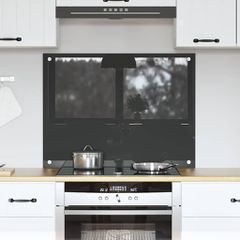 Πλάτη κουζίνας Σκούρο Γκρι 80 x 60 cm σκληρυμένο γυαλί 42001243