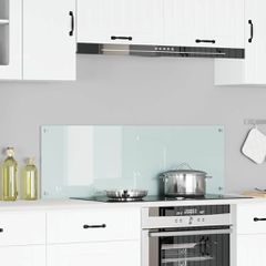 Πλάτη κουζίνας Λευκό 120 x 40 cm σκληρυμένο γυαλί 42001289